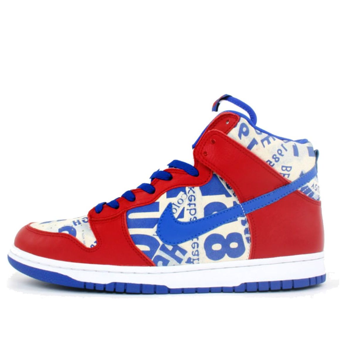 Nike Dunk High LTD 'Newspaper Pack Red White Blue'  308612-641 Iconic Trainers
